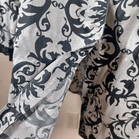 Funhouse Hot Topic Y2K Steampunk Whimsigoth Damask Lace Angel Sleeve Corset Top - Picture 6 of 9